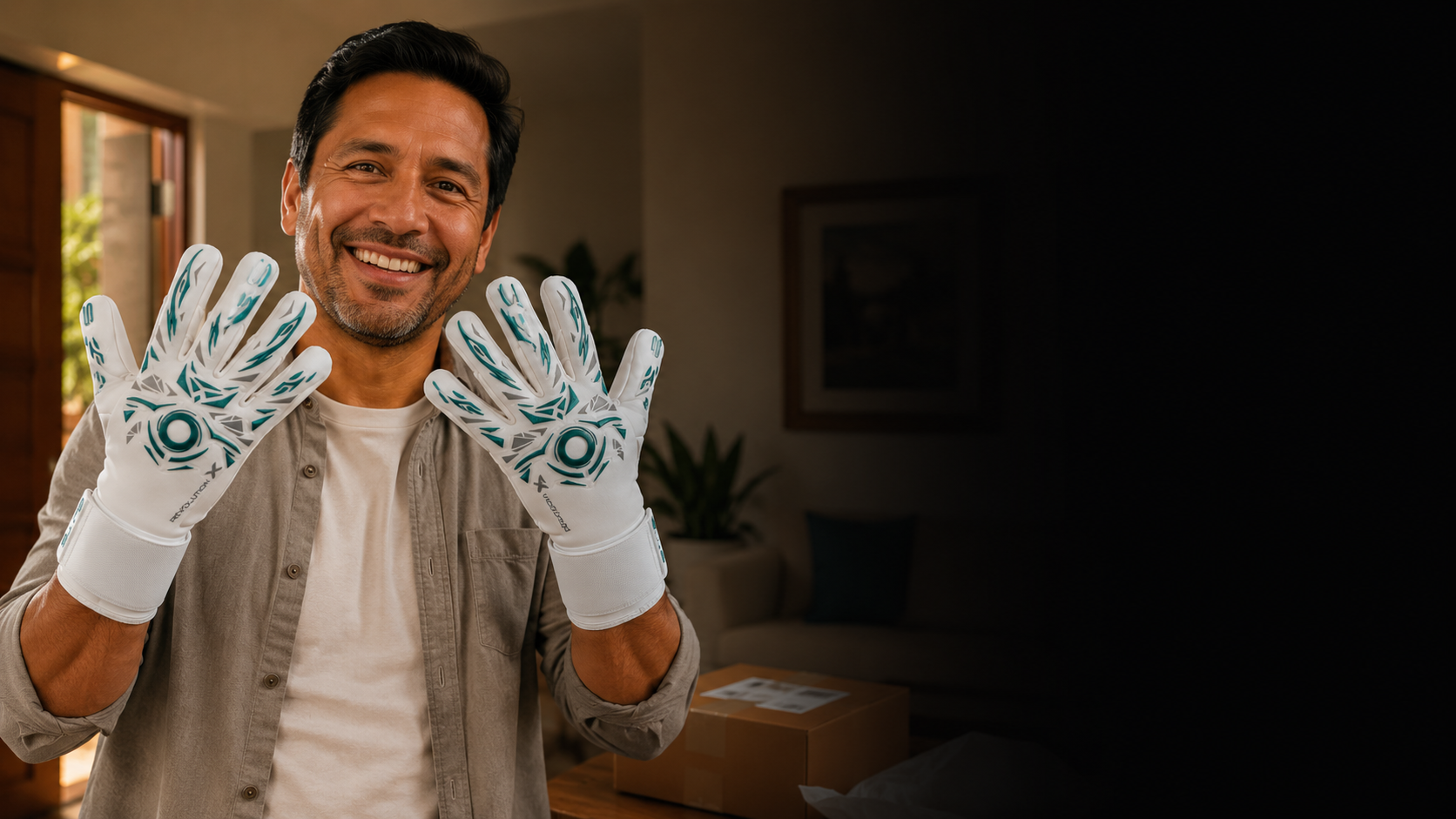 Regalo para el Día del Padre con guantes de arquero